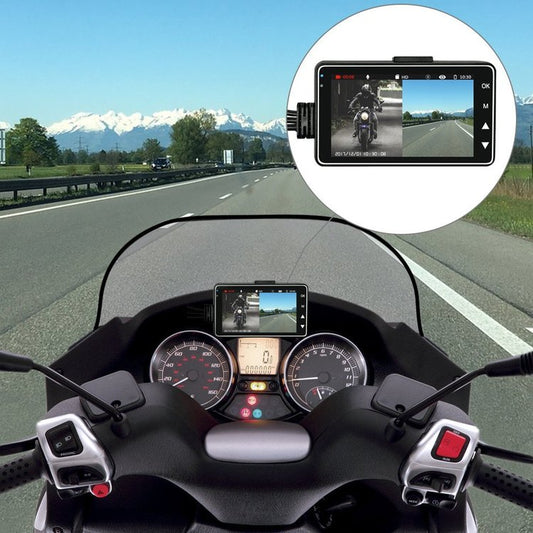 DriveGuard Pro 720p Dual Lens Motorcycle Driving Recorder