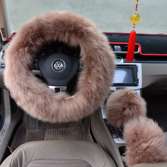 Wool/Cashmere Universal Steering Wheel Cover